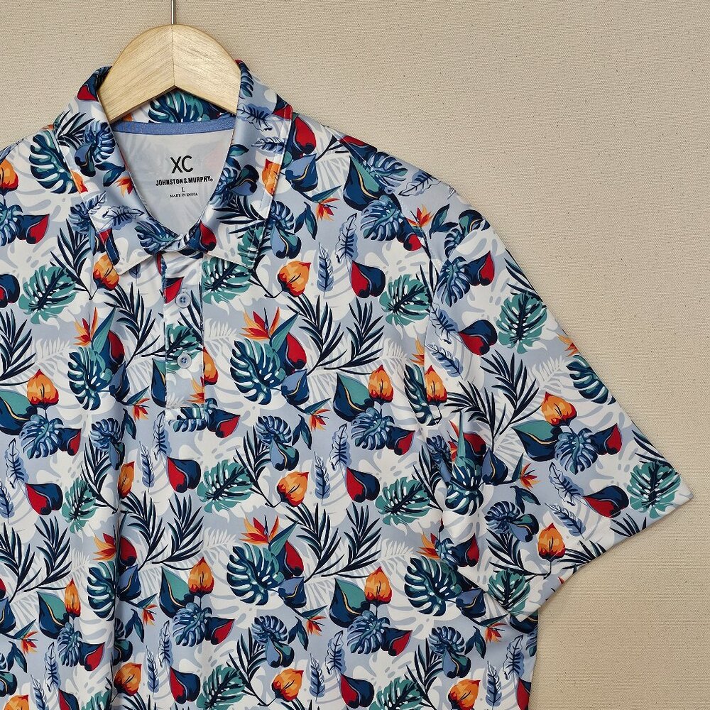 Johnston & Murphy XC4 Floral Print Polo L